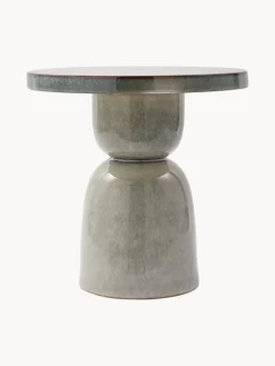 Mesa auxiliar redonda artesanal Pawn