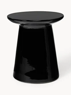 Mesa auxiliar redonda con superficie brillante Dustan