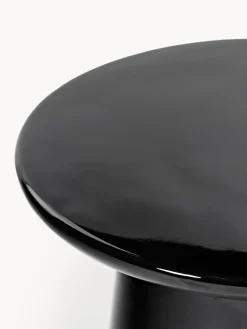 Mesa auxiliar redonda con superficie brillante Dustan