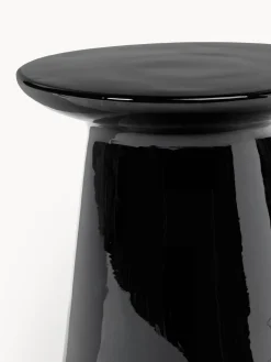 Mesa auxiliar redonda con superficie brillante Dustan