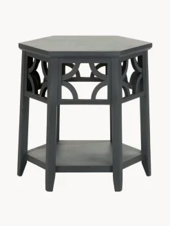 Mesa auxiliar redonda de madera Lauren