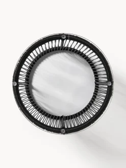 Mesa auxiliar redonda de plástico con aspecto de mimbre Bahia