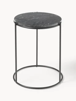 Mesa auxiliar redonda de mármol Ella