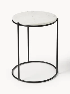 Mesa auxiliar redonda de mármol Ella