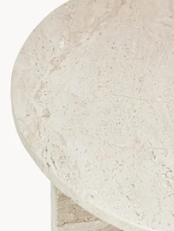 Mesa auxiliar redonda de travertino Marisa