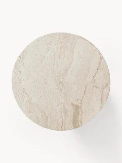 Mesa auxiliar redonda de travertino Marisa