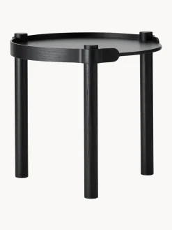 Mesa auxiliar redonda de madera de roble Woody