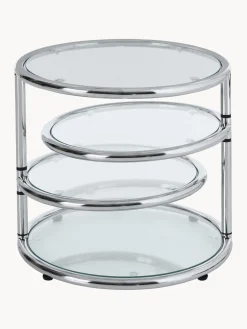 Mesa auxiliar redonda de vidrio Dotts