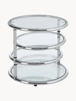 Mesa auxiliar redonda de vidrio Dotts