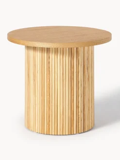 Mesa auxiliar redonda de madera Nele