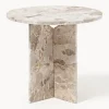 Mesa auxiliar redonda de mármol Jasmia