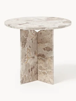 Mesa auxiliar redonda de mármol Jasmia