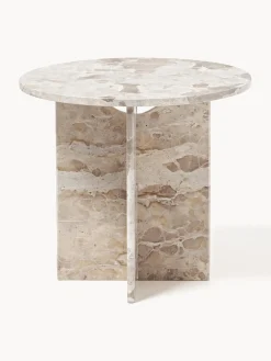Mesa auxiliar redonda de mármol Jasmia