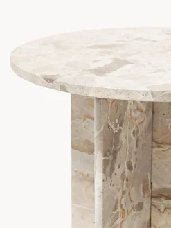 Mesa auxiliar redonda de mármol Jasmia
