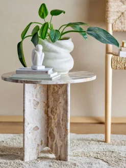 Mesa auxiliar redonda de mármol Jasmia