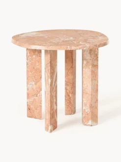 Mesa auxiliar redonda de mármol Taula