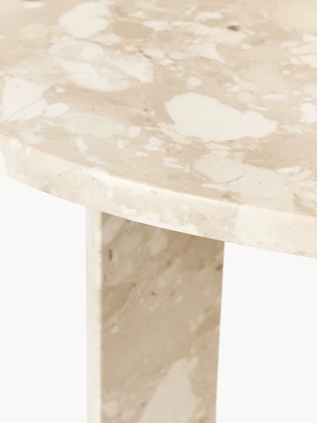 Mesa auxiliar redonda de mármol Taula