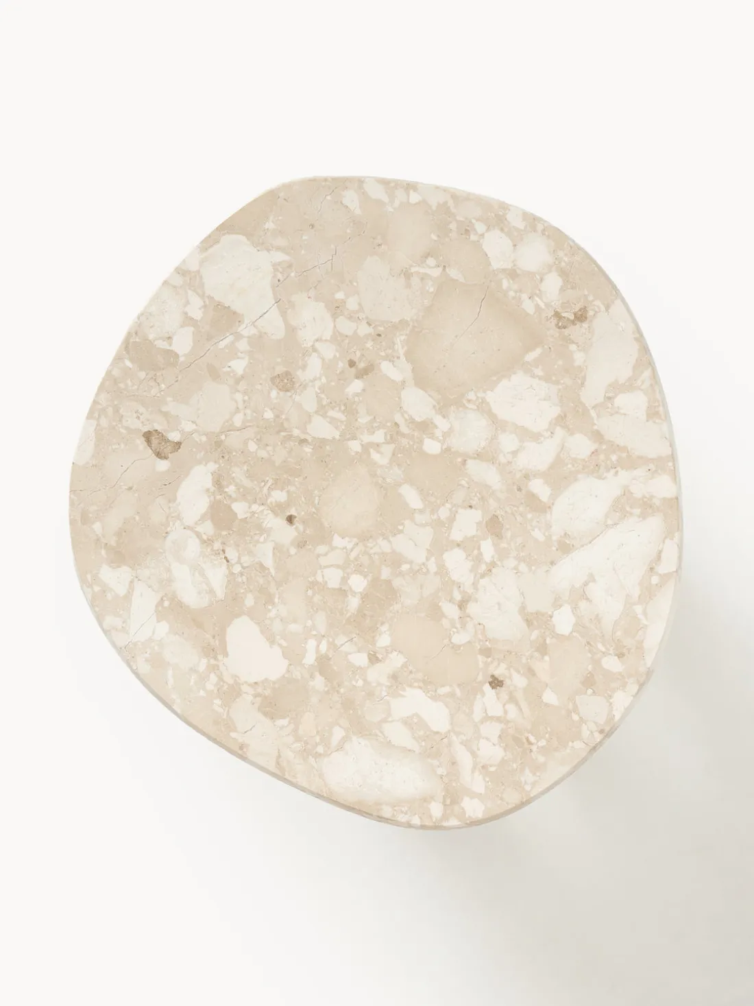 Mesa auxiliar redonda de mármol Taula