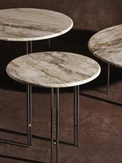 Mesa auxiliar redonda de mármol IOI