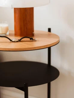 Mesa auxiliar redonda de madera Tu