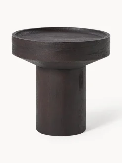 Mesa auxiliar redonda de madera de mango Benno