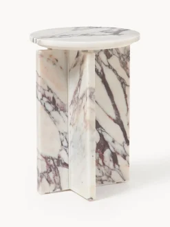 Mesa auxiliar redonda de mármol Marisa