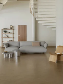 Mesa auxiliar redonda de acero inoxidable Oru