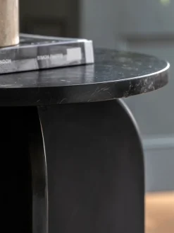 Mesa auxiliar redonda de mármol Amalfi