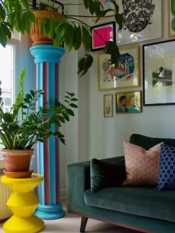 Mesa auxiliar redonda Zig Zag