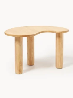 Mesa de centro de madera de caucho con forma orgánica Luppa