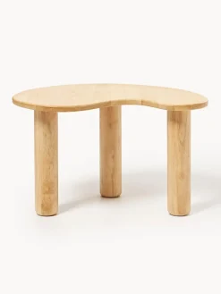 Mesa de centro de madera de caucho con forma orgánica Luppa