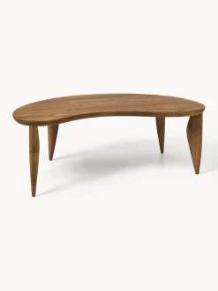 Mesa de centro de madera de nogal de forma orgánica Feve