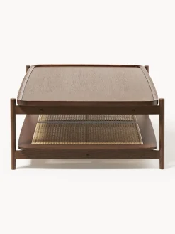 Mesa de centro de madera con espacio de almacenaje de tejido vienés Libby