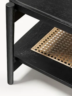 Mesa de centro de madera con espacio de almacenaje de tejido vienés Libby