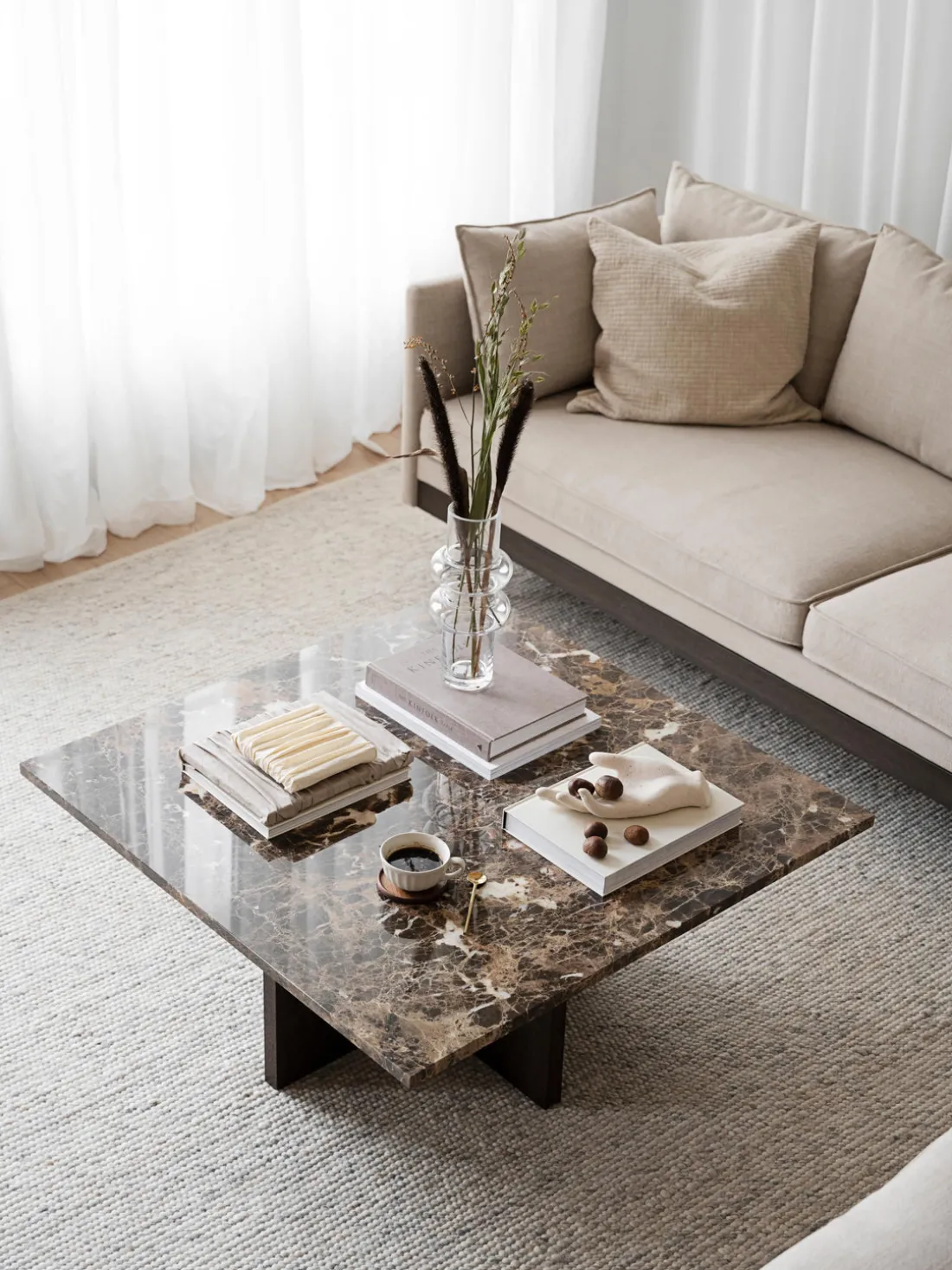 Mesa de centro de mármol Brooksville