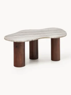 Mesa de centro de mármol con forma orgánica Naruto, pequeña