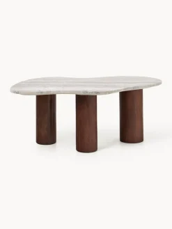 Mesa de centro de mármol con forma orgánica Naruto, pequeña