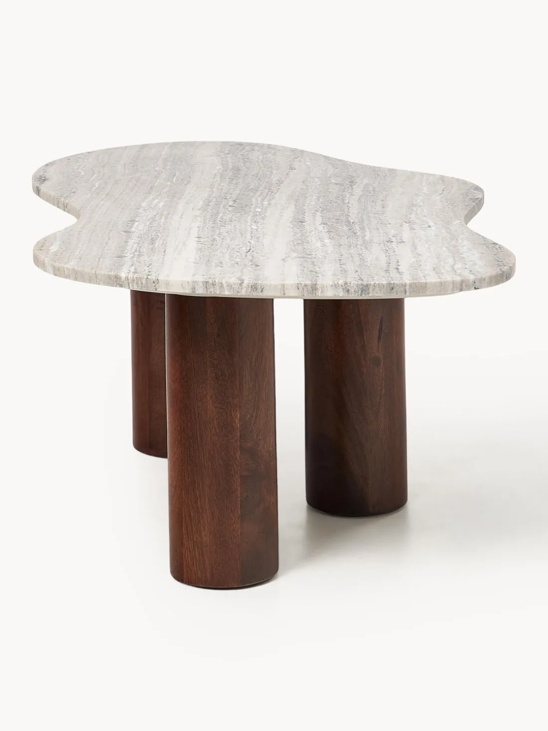 Mesa de centro de mármol con forma orgánica Naruto, pequeña