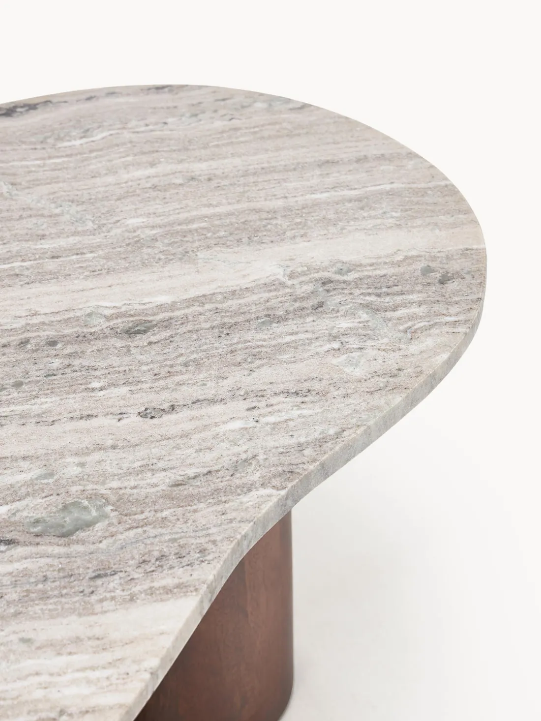 Mesa de centro de mármol con forma orgánica Naruto, pequeña