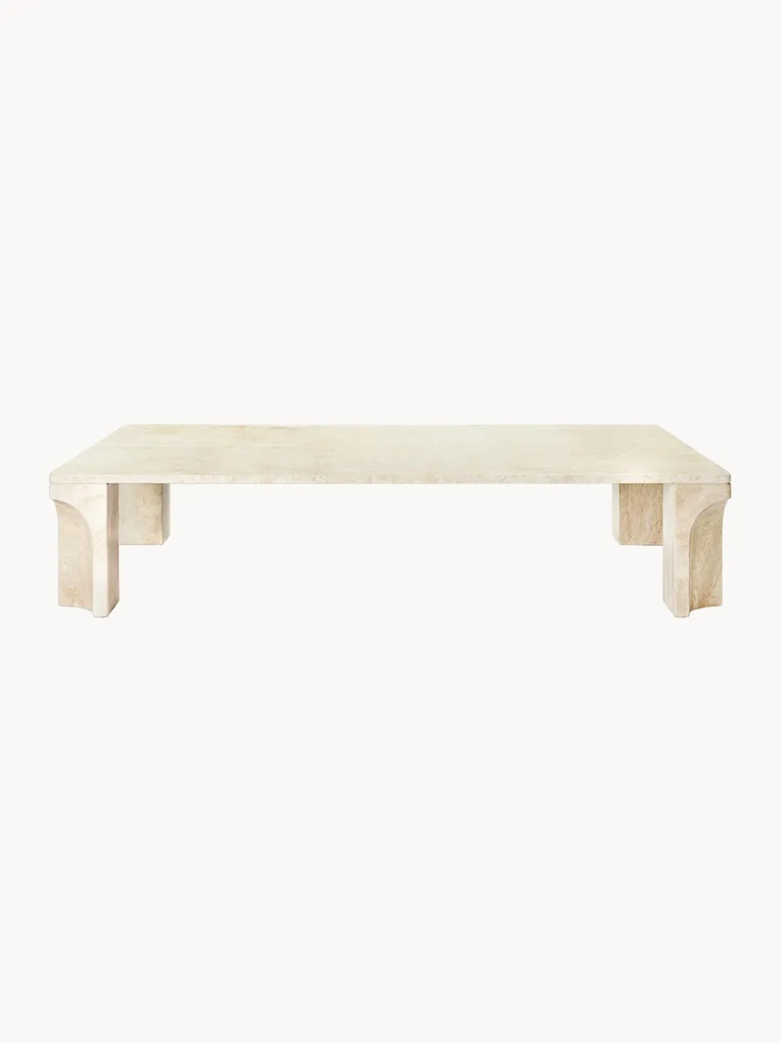 Mesa de centro de travertino Doric, 140 cm