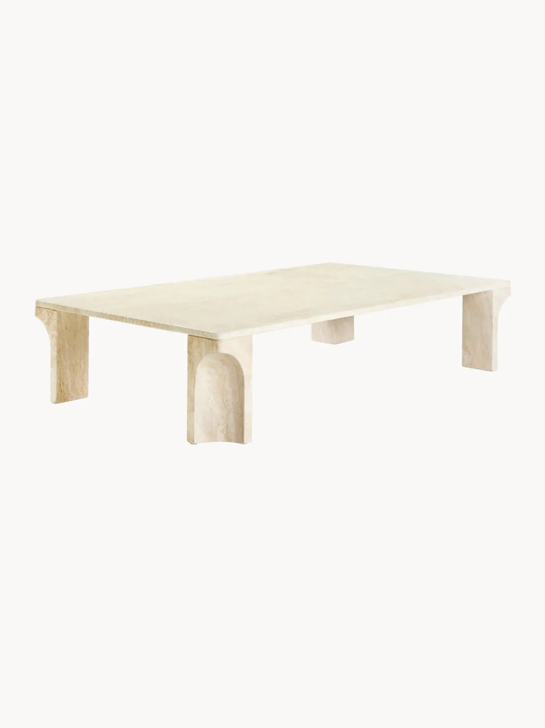 Mesa de centro de travertino Doric, 140 cm