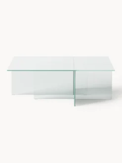 Mesa de centro de vidrio Anouk, 102 cm