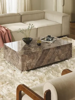 Mesa de centro en look mármol Lesley