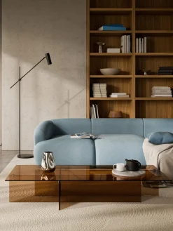 Mesa de centro grande de vidrio Anouk, 160 cm