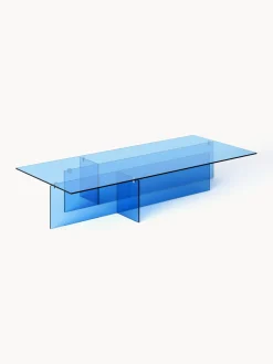Mesa de centro grande de vidrio Anouk, 160 cm