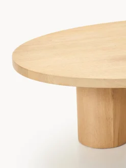Mesa de centro grande de madera de roble con forma orgánica Didi