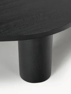Mesa de centro grande de madera de roble con forma orgánica Didi