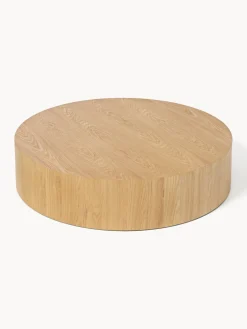 Mesa de centro grande redonda de madera Dan