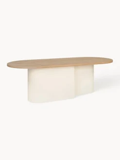 Mesa de centro ovalada de madera Looi