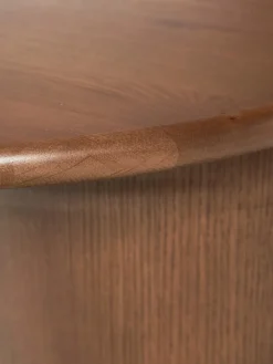 Mesa de centro ovalada de madera de roble Didi